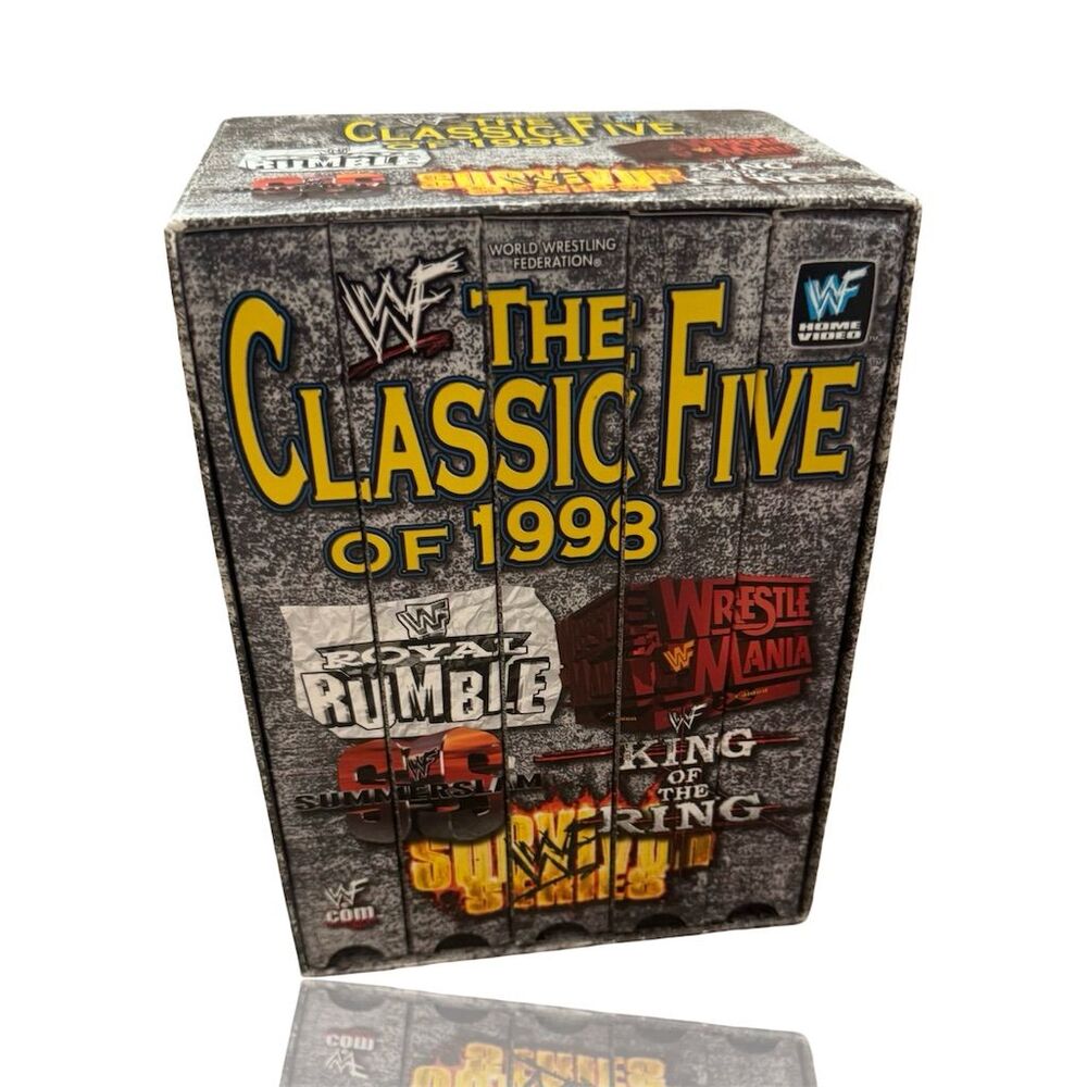 WWF The Classic Five of 1998 VHS Box Set: Like New: Attitude Era: Steve Austin